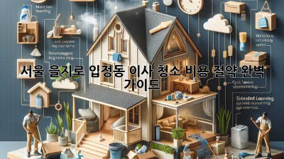 서울 을지로, 입정동 이사 청소 비용 절약 완벽 가이드
